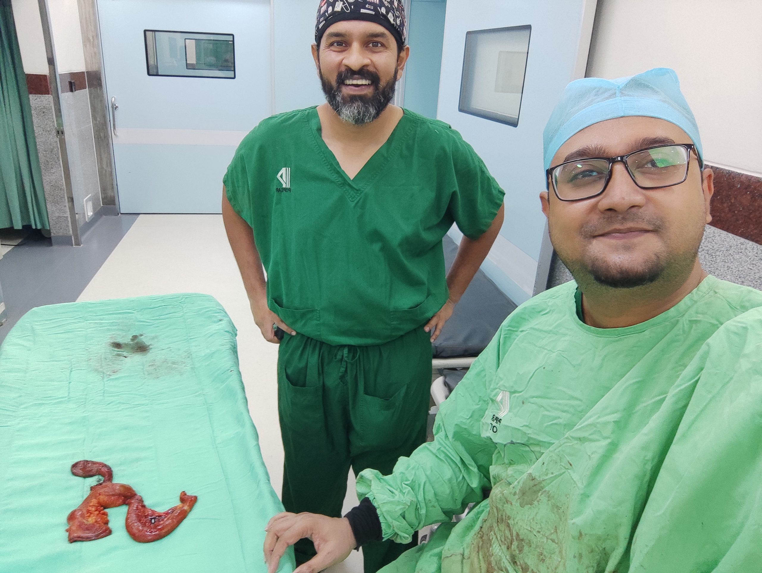 Professor Arefin performing liver surgery at Popular Medical College Hospital