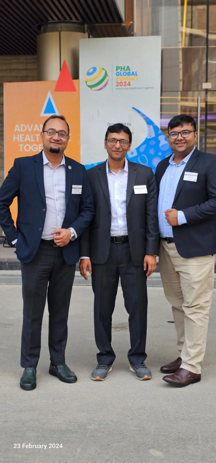 Dr. Arefin with colleagues at PHA Global Summit 2024